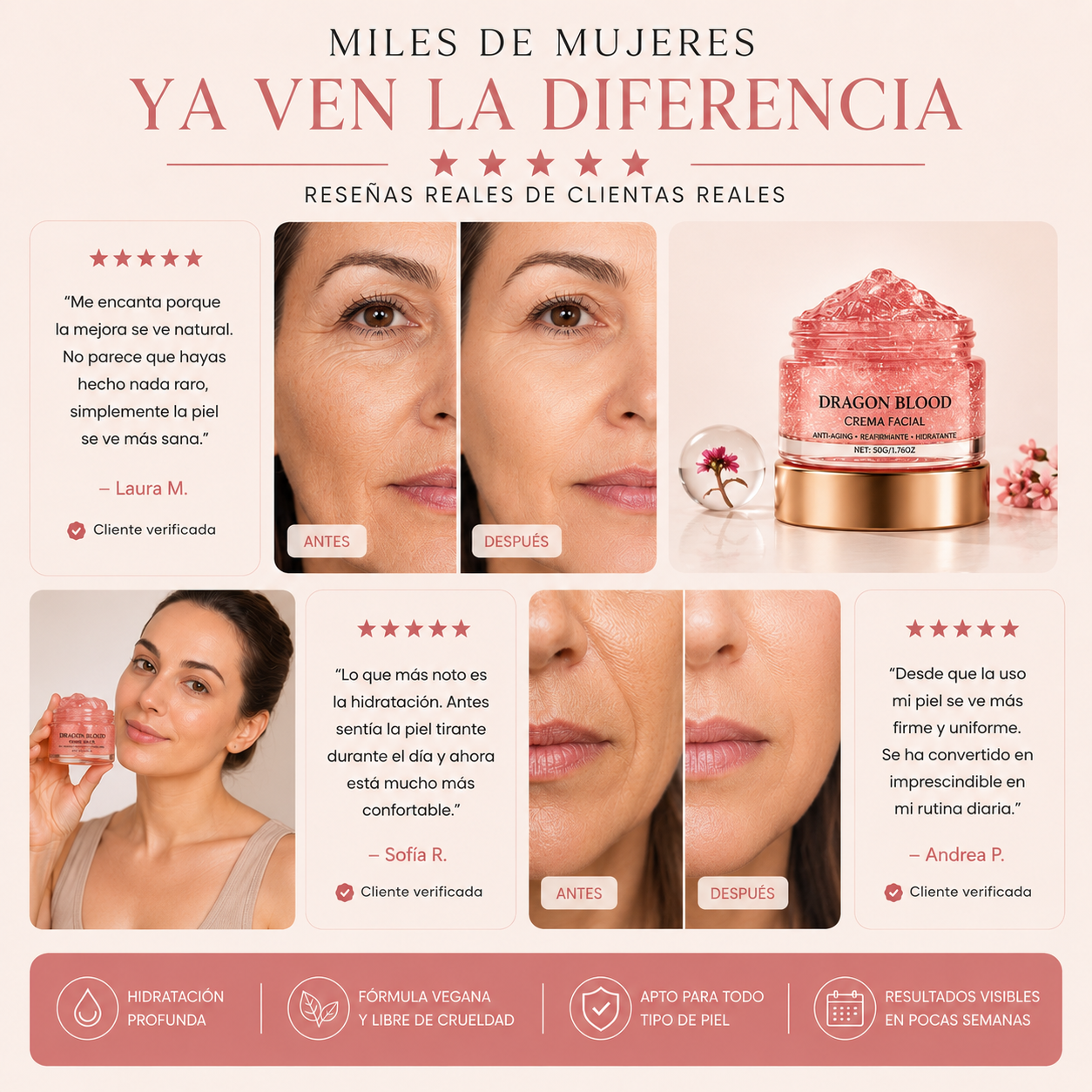Dragon Blood Face Cream | Reafirma, Hidrata y Revitaliza | Bellevian