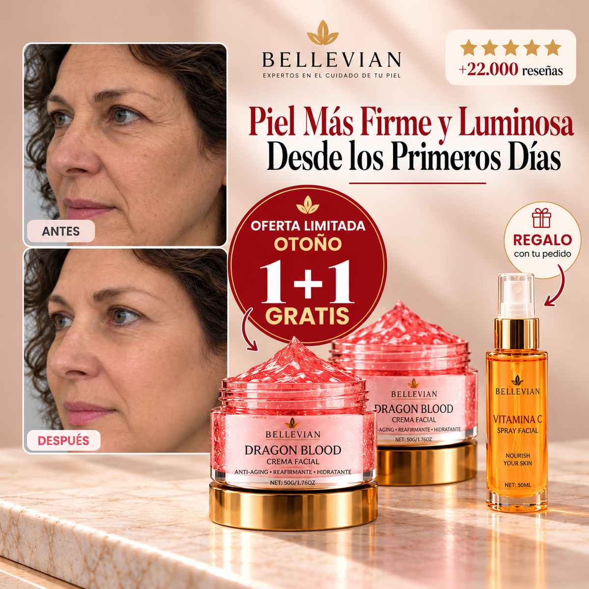 Dragon Blood Face Cream — Recupera tu Glow Natural, Sin Filtros ni Cirugía