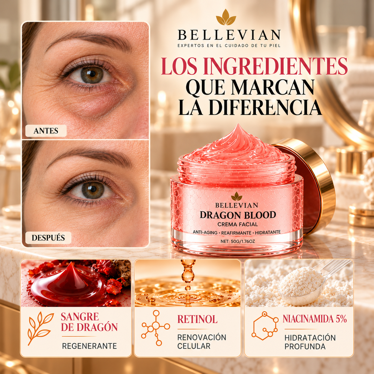 Dragon Blood Face Cream — Recupera tu Glow Natural, Sin Filtros ni Cirugía